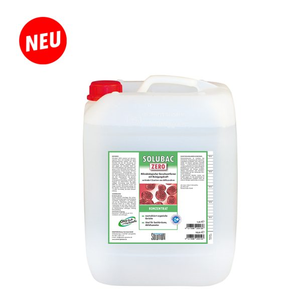 SOLUBAC ZERO, Mikrobiologischer Geruchsentferner mit Reinigungskraft, ohne Duft- und Farbstoffe – Bild 2
