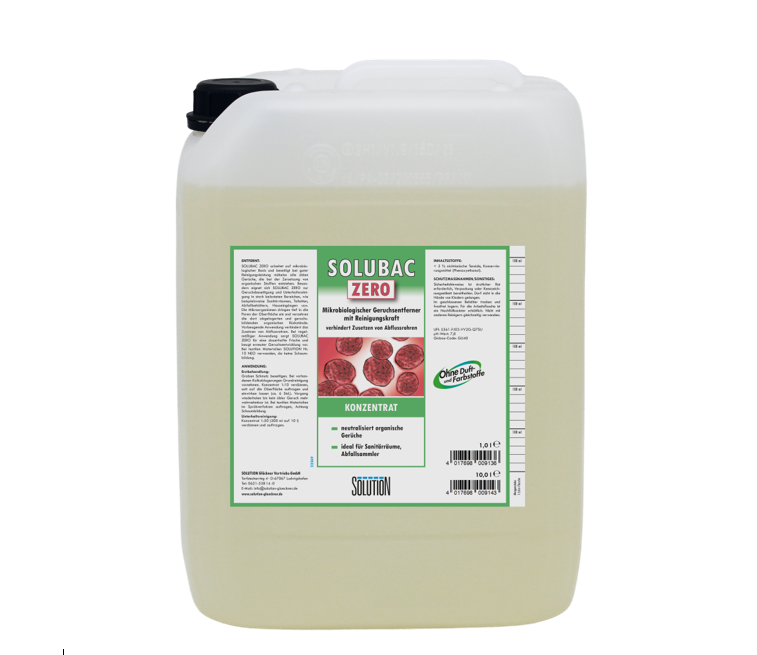 SOLUBAC ZERO, Mikrobiologischer Geruchsentferner mit Reinigungskraft – Bild 2